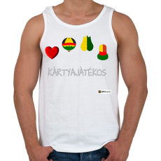 PRINTFASHION Kártya játékos minta - Férfi atléta - Fehér