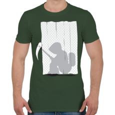 PRINTFASHION Kaszás a wc-n - Férfi póló - Katonazöld