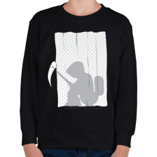 PRINTFASHION Kaszás a wc-n - Gyerek pulóver - Fekete