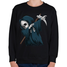 PRINTFASHION Kaszás dabbing - Gyerek pulóver - Fekete gyerek pulóver, kardigán