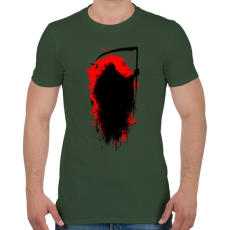 PRINTFASHION Kaszás - Férfi póló - Katonazöld