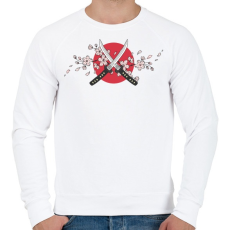 PRINTFASHION Katanas - Férfi pulóver - Fehér