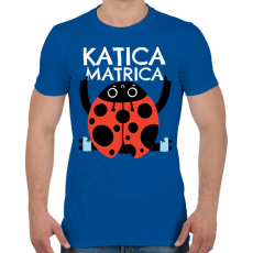 PRINTFASHION Katica Matrica - Férfi póló - Királykék