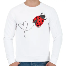 PRINTFASHION katicabogár  - Férfi pulóver - Fehér férfi pulóver, kardigán
