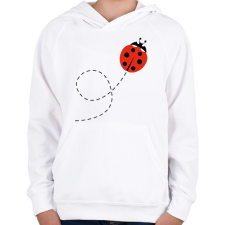 PRINTFASHION Katicabogár  - Gyerek kapucnis pulóver - Fehér gyerek pulóver, kardigán