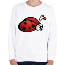 PRINTFASHION katicabogár  - Gyerek pulóver - Fehér gyerek pulóver, kardigán