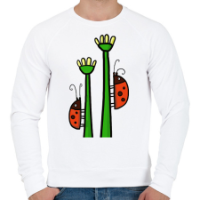 PRINTFASHION Katicabogarak - Férfi pulóver - Fehér férfi pulóver, kardigán
