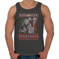 PRINTFASHION Katona karácsony - Férfi atléta - Sötétszürke