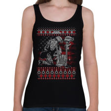 PRINTFASHION Katona karácsony - Női atléta - Fekete női trikó