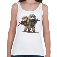 PRINTFASHION Katona lajhárok - Női atléta - Fehér női trikó