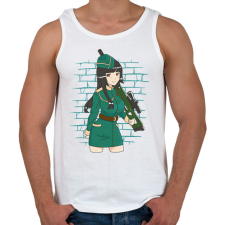 PRINTFASHION Katona lány - Férfi atléta - Fehér atléta, trikó