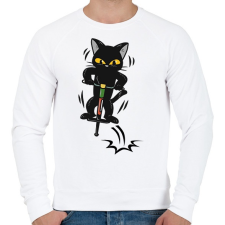 PRINTFASHION Katze - Férfi pulóver - Fehér férfi pulóver, kardigán