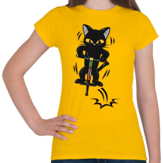 PRINTFASHION Katze - Női póló - Sárga