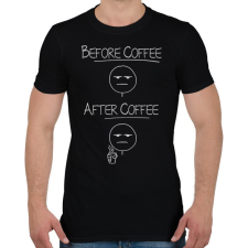 PRINTFASHION Kávé előtt, kávé után... - Férfi póló - Fekete férfi póló