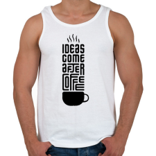 PRINTFASHION Kávé - Férfi atléta - Fehér atléta, trikó