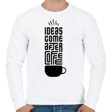 PRINTFASHION Kávé - Férfi pulóver - Fehér