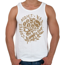 PRINTFASHION Kávé függő - Férfi atléta - Fehér atléta, trikó