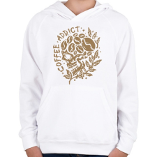 PRINTFASHION Kávé függő - Gyerek kapucnis pulóver - Fehér gyerek pulóver, kardigán