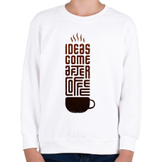 PRINTFASHION Kávé - Gyerek pulóver - Fehér