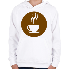 PRINTFASHION Kávé - logó - Gyerek kapucnis pulóver - Fehér gyerek pulóver, kardigán