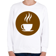 PRINTFASHION Kávé - logó - Gyerek pulóver - Fehér gyerek pulóver, kardigán