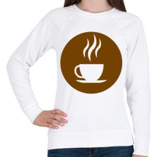 PRINTFASHION Kávé - logó - Női pulóver - Fehér női pulóver, kardigán