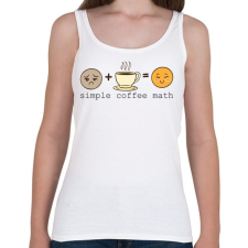 PRINTFASHION Kávé matek  - Coffee math - Női atléta - Fehér női trikó