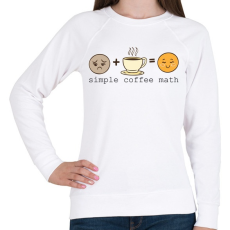 PRINTFASHION Kávé matek  - Coffee math - Női pulóver - Fehér