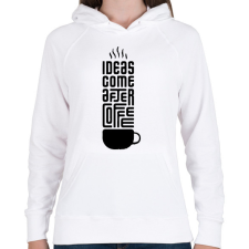 PRINTFASHION Kávé - Női kapucnis pulóver - Fehér női pulóver, kardigán