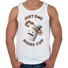 PRINTFASHION Kávé őrült - Férfi atléta - Fehér atléta, trikó