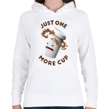 PRINTFASHION Kávé őrült - Női kapucnis pulóver - Fehér női pulóver, kardigán