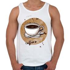 PRINTFASHION Kávé szeretettel - Férfi atléta - Fehér