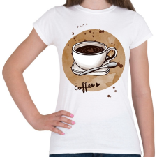 PRINTFASHION Kávé szeretettel - Női póló - Fehér női póló