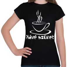 PRINTFASHION kávé szünet - Női póló - Fekete