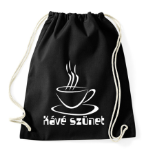 PRINTFASHION kávé szünet - Sportzsák, Tornazsák - Fekete tornazsák