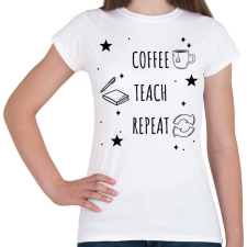 PRINTFASHION Kávé, tanítás, előröl - Női póló - Fehér női póló