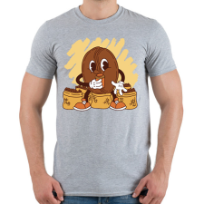 PRINTFASHION Kávébab - Férfi póló - Sport szürke férfi póló