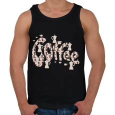 PRINTFASHION kávéé - Férfi atléta - Fekete