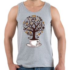 PRINTFASHION Kávéfa - Férfi atléta - Sport szürke