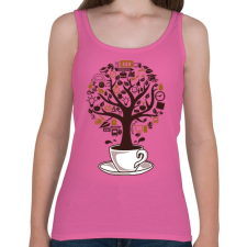 PRINTFASHION Kávéfa - Női atléta - Rózsaszín női trikó