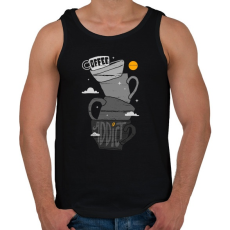 PRINTFASHION Kávéfüggő - Férfi atléta - Fekete