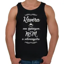 PRINTFASHION Kávéra van szükségem fehér - Férfi atléta - Fekete atléta, trikó