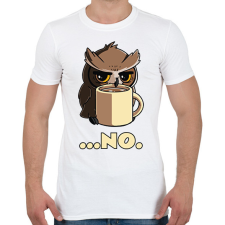 PRINTFASHION Kávés bagoly - Férfi póló - Fehér férfi póló