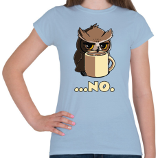 PRINTFASHION Kávés bagoly - Női póló - Világoskék