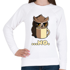 PRINTFASHION Kávés bagoly - Női pulóver - Fehér női pulóver, kardigán