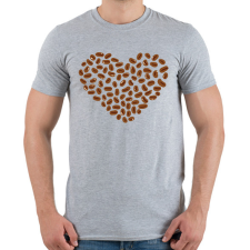 PRINTFASHION Kávés szív - Férfi póló - Sport szürke férfi póló