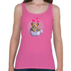 PRINTFASHION Kávés Tigris - Női atléta - Rózsaszín