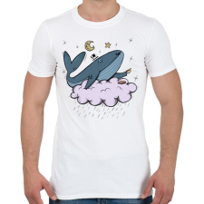 PRINTFASHION Kávézó bálna - Férfi póló - Fehér férfi póló