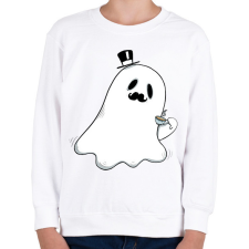 PRINTFASHION Kávézó szellem - Gyerek pulóver - Fehér gyerek pulóver, kardigán