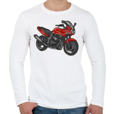 PRINTFASHION kawasaki zr7 piros - Férfi hosszú ujjú póló - Fehér